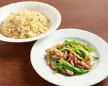 叉焼チャーハン&小皿セット(写真はチャーハン&青椒肉絲です)(栄福記)
