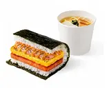 【お得】ミニ沖縄そばチーズスタンダードセット「Mini Okinawa sobs  Stan dard Set」（ポーたま 博多マルイ店 【沖縄発ポーク卵おにぎり専門店】）