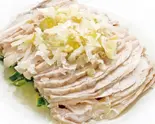 蒸し鶏とネギソースの和え(川味坊)