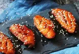 黒蜜ソース手羽先(蜜汁鸡翅)4p(盘点麻辣 尾久店)