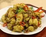 カエルの竹の子炒め sauteed frog meat shoots(OKCOFFEE)