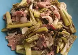 牛肉と高菜炒め Stir-fried beef with pickles(OKCOFFEE)