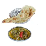カスリメティマトンナンセット (Kasoori Methi Mutton Nan Set)（INDIAN HALAL RESTAURANT NEW MAHARAJA）