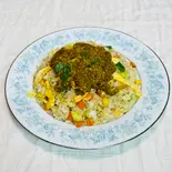 マトンキーマフライドライス(Mutton Keema Fried Rice)（INDIAN HALAL RESTAURANT NEW MAHARAJA）