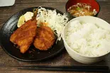 アジフライ＆コロッケ定食（市場食堂）
