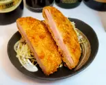 厚切りハムカツ(精肉店直送!ステーキ丼・コロッケ・カレーのお店 へそ)