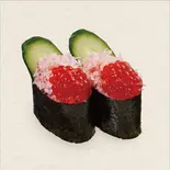 蟹と筋子軍艦（回転寿司みさき イオン港南台店）