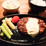 とろ～りチーズ牛タンハンバーグ ライスセット（牛タンハンバーグレストラン FAR）