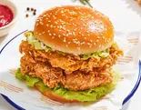 旨辛ダブルチキンバーガー(韓国テバチキン&台湾タピオカ)