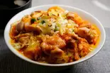 チーズの親子丼と味噌汁 Cheese Oyako-don and miso soup（【出汁の親子丼】鶏ヶ屋～西浅草店～）