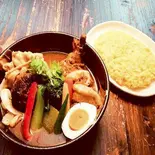 肉三昧と10種の野菜カリー(スープカリー専門店 札幌ドミニカ 銀座店)