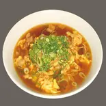 辛いラーメン(肉、たまご入り) Spicy Soup , Pork & Egg(中国料理 みんらく)