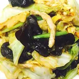 きくらげ豚肉の玉子炒め（皆来）
