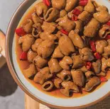 マーラー ピリ辛豚の腸 味付け豚ホルモン 麻辣肥腸 pork intestine(Hawaiiアサイーボウル 栄養満点 fruit acai bowl 南小岩)