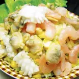 【 404 】シーフードサラダ Seafood Salad（インドとアジアの料理 サンティ）