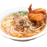 から揚げ肉盛りうどん（たくみ）