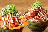 シェアセットC 【6個・オム卵】ヤンニョムからあげ丼＆【6個】ヤンニョムからあげ丼（オム卵からあげ丼 火の鳥 天下茶屋店）