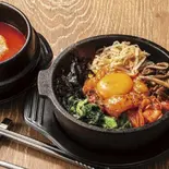 牛ホルモンビビンバ(ミニスンドゥブセット)（プルコギ純豆腐 中山豆腐店 高田馬場）