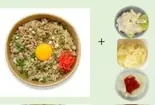 鶏そぼろ丼ランチセット（友来）