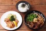 唐揚げ＆肉うどんセット（博多本家肉麺屋 肉ちゃんうどん 千代本店）