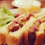 ビーフカツサンド（bar＆coffee Rose Papillon）