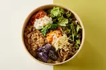 【自家製】鶏そぼろと揚げ茄子の玄米ビビンバ Chicken Soboro ＆ Eggplant Bibimbap（玄米ビビンバ 韓美菜(ハンヤチェ) 天王寺店）