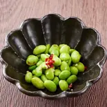 むき枝豆のペペロン炒め（cafe Roost）