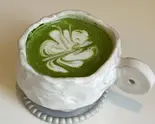抹茶ラテ(ホット)/Matcha latte(hot)（【グルテンフリー】洋菓子とコーヒー シモキタシマイ/【gluten-free】pâtisserie ＆ coffee stand shimokitashimai）