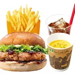 【ディナーセット】てりやきチキンバーガーTeriyaki Chicken Burger Dinner Set(ゼッテリア 新越谷ヴァリエ店)