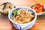 【超お得セット①】肉おろしぶっかけ【温・冷】&旨辛白菜キムチ&選べるご飯(小)(醤屋万吉のうどん)