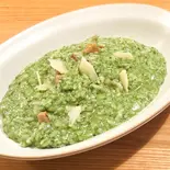ベーコンとほうれん草クリームソースのリゾット（mangetsu）