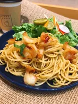 カリカリエビパスタ（オリジナルサンドイッチ CAFE GEEK）