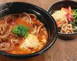 F-1112】牛カルビ赤スンドゥブ+特製ミニビビンバ（ビビンバ・カルビ丼・スンドゥブ グンチャン 神戸駅前店）