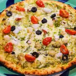 当店人気NO4！海の幸のジェノベーゼ（肉と石窯ピザのイタリアン Pizza cozou ピザコゾウ 横浜関内）