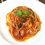 バジルとモッツァレラチーズのトマトソースパスタ TOMATO SAUCE PASTA WITH BASIL AND MOZZARELLA（LILY CAFE リリーカフェ 新百合ヶ丘）