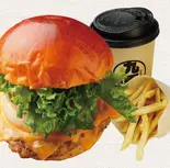 チーズバーガーセット（九重珈琲 半道橋店）