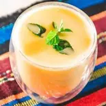 自家製マンゴーラッシー(アイス) Homemade mango lassi (iced)(博多のタコライス屋さん tacon Hakata taco rice restaurant tacon)