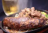 手ごねハンバーグと牛肉鉄板焼き ライス付き（Grill Hunter(グリルハンター) 新宿店）