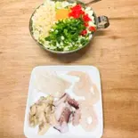 【海の幸】アサリ海鮮焼き~アサリ・えび・タコ・イカ入り~(お好み焼き ひろ)