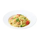 海老とブロッコリーの塩バジリコ Shrimp and Broccoli Spaghetti with Salt and Basil Sauce（カフェ・ベローチェ 博多駅筑紫口店）