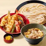 【満腹久セット】肉つけ汁うどん・上鱚天丼（久兵衛屋 南与野店）