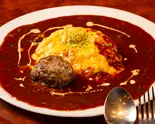 【至高のダブル主役】とろとろタンシチューオムライス×旨み溢れるくじらハンバーグ(くじらの王様)