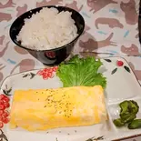 卵焼き定食(ごはん おしんこ 海苔)（ごはん酒場三毛猫ごはん）