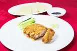 鶏肉の香焼、薄餅、白ネギ、キュウリ、特製ソース（中国料理 竹園 百年橋店）