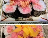 ねぎとろアテ巻セット(まかない海鮮丼とアテ巻寿司わいず)