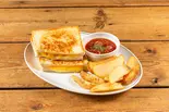 grilled cheese with a cup of salsa (swiss & cheddar)グリルドチーズ【フレンチフライ付】(ARMS TAKEOUT & DELIVERY)