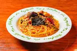 ごろごろサバと茄子のトマトスパゲッティ（パスタmama）
