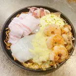 【殿堂入り】関西お好みスペシャル玉 もだん焼き(豚・イカ・海老・帆立・麺・もち・チーズ)【マヨ】（【関西風＆広島風お好み焼き・鉄板焼き】 桜家）