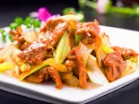 ラム肉と長ネギ炒め【葱爆羊肉】(中国東北家郷料理永利 豊洲駅前店(1号店))