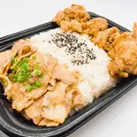 【デカ盛】ザンギ5個&豚カルビ焼肉プレート※即席袋みそ汁付(【元祖!デカ盛】どん亭)
